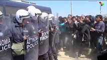 Police Clash with Stranded Refugees at Greek Border