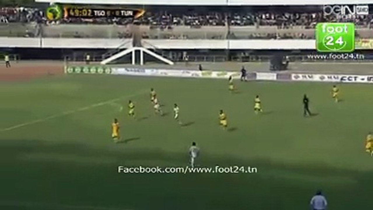 هدف شرعي ملغى للمنتخب التونسي بداعي التسلل ملة خدمة فيه