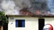 Casa destruída por incêndio no Bairro São Sebastião em Ribas do Rio Pardo