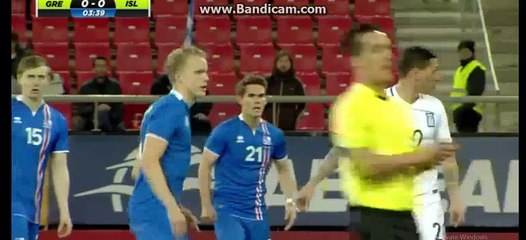Iceland big chance to score - Greece 0-0 Iceland 29-03-2016