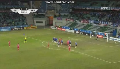 Kolarov Goal 0-1 Estonia vs Serbia 29.03.2016