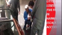 Little girl loses her 5 fingers in Harrowing Escalator Accidnet