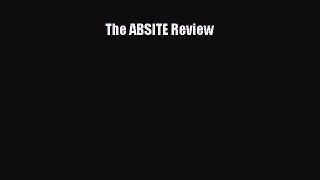 Read The ABSITE Review Ebook