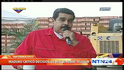 Maduro fustigó a gobierno de Macri por desvincularse de la cadena Telesur