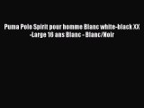 Puma Polo Spirit pour homme Blanc white-black XX-Large 16 ans Blanc - Blanc/Noir