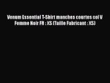 Venum Essential T-Shirt manches courtes col V Femme Noir FR : XS (Taille Fabricant : XS)