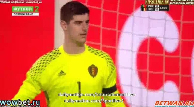 Thibaut Courtois Save Ronaldos SHOOT - Portugal 0-0 Belgium