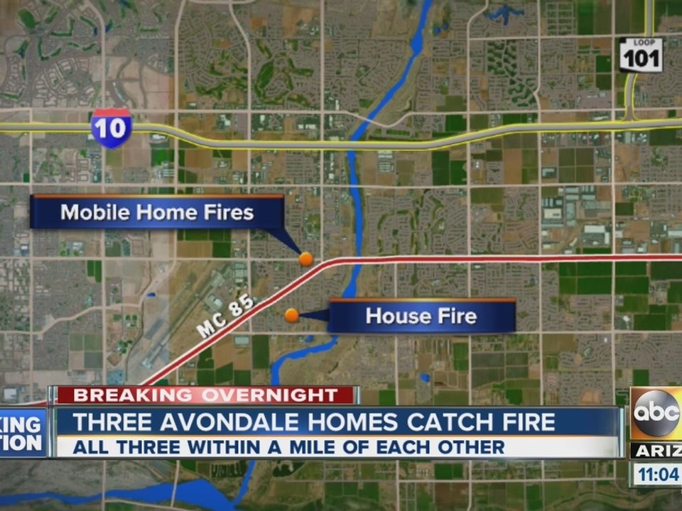Three Avondale homes catch fire