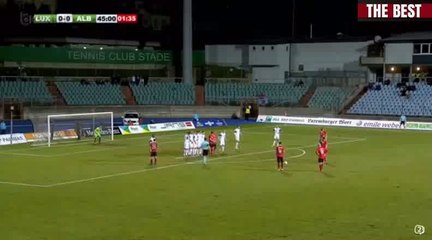 Cikaleshi Super Free-Kick - Luxembourg 0 - 0 Albania