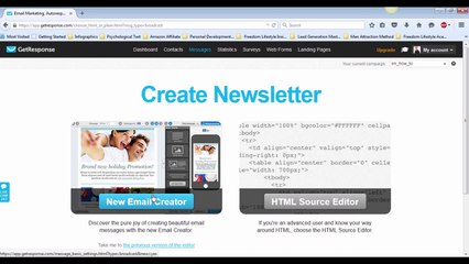 How To Create A Newsletter In GetResponse