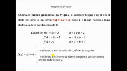 Função do 1º Grau