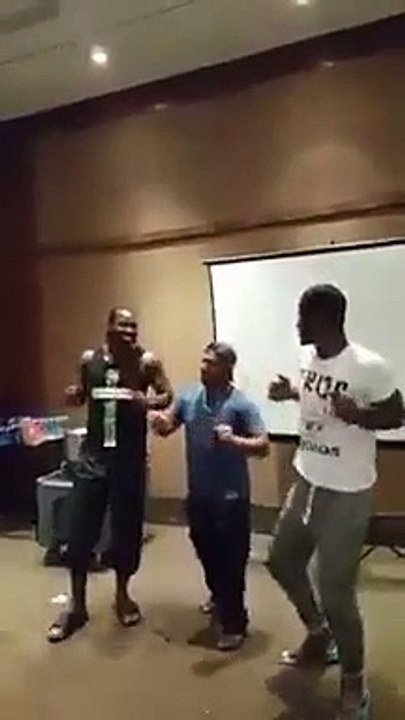 Chris Gayle, Afghan player Mohammad Shahzad and Darren Sammy's interesting dance video
