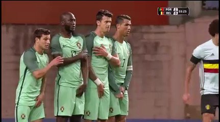 Amazing Free Kick For Belgium - Portgual 2-0 Belgium -  29.03.2016 HD
