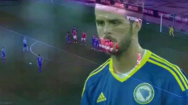 Miralem Pjanic Goal Switzerland 0-2 Bosnia & Herzegovina - 29-03-2016 Friendly Match