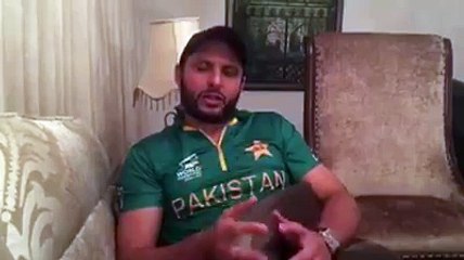 Shahid Afridi Message for his Fans