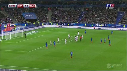Dimitri Payet Super Free-kick Goal HD - France 3-1 Russia - 29-03-2016