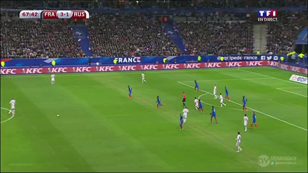 Yuri Zhirkov Goal - France 3-2 Russia - 29-03-2016