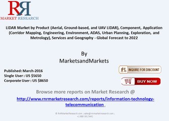 LiDAR Market 2016 Global Analysis and 2022 Forecasts