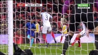 Theo Janssen 1:2 Goal - England - Netherlands - 29/03/2016