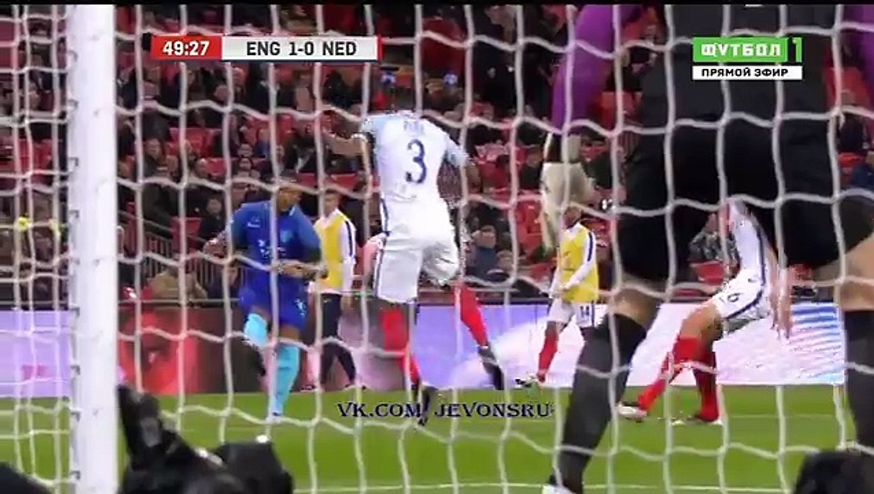 Theo Janssen 1:2 Goal - England - Netherlands - 29/03/2016