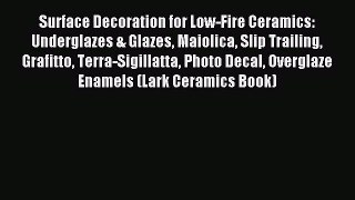 Read Surface Decoration for Low-Fire Ceramics: Underglazes & Glazes Maiolica Slip Trailing