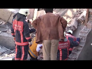 Ankara'da 5 katlı bina çöktü, 1 kişi öldü
