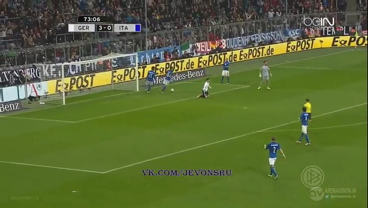 Mesut Özil 4:0 Goal - Germany - Italy - 29/03/2016