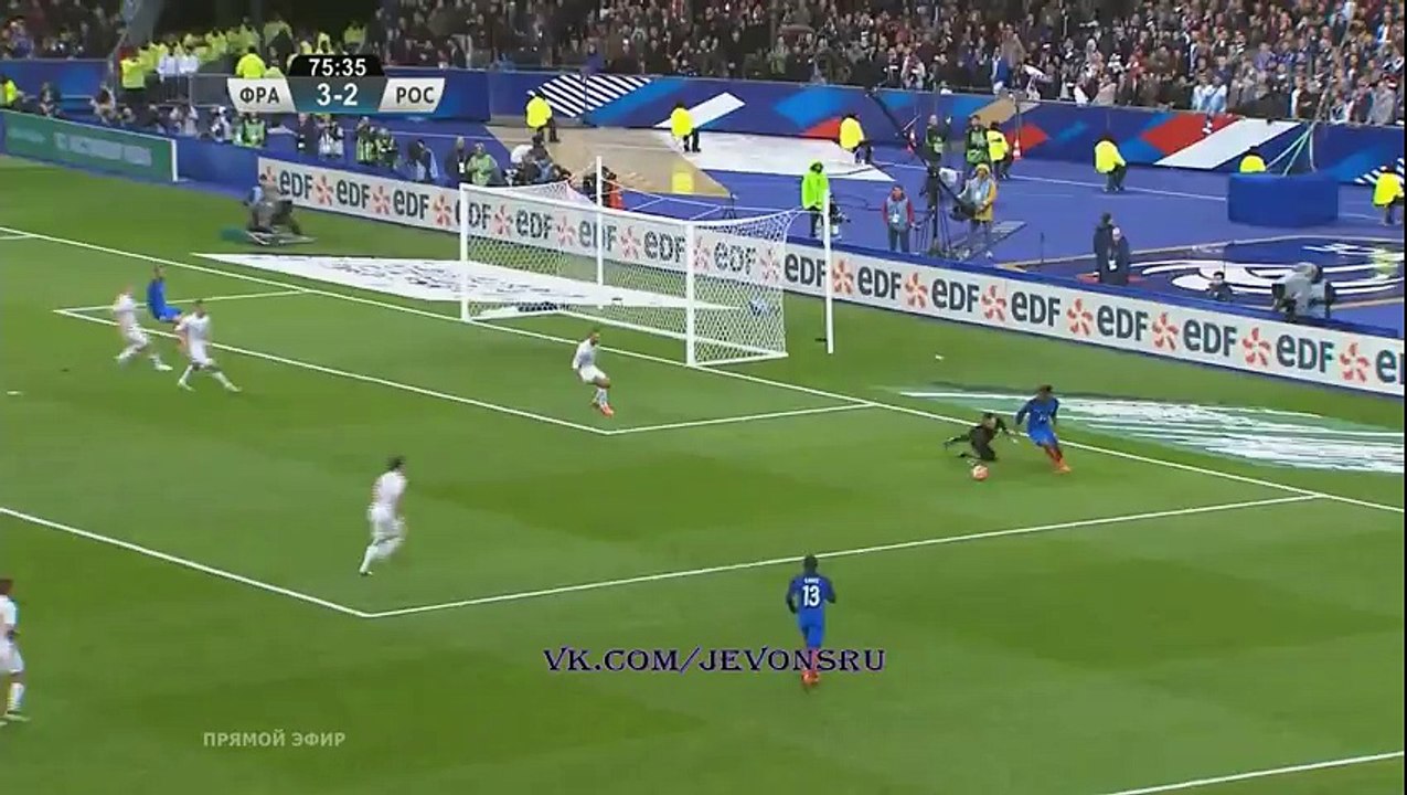 Kingsley Coman 4:2 - France - Russia - 29/03/2016