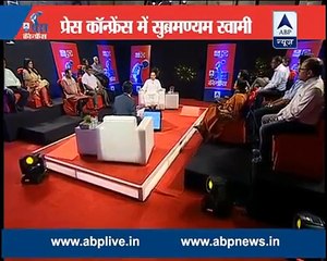 Dr Subramanian Swamy Press Conference with ABP News 4
