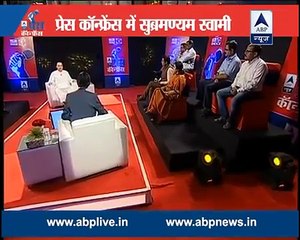 Dr Subramanian Swamy Press Conference with ABP News 5