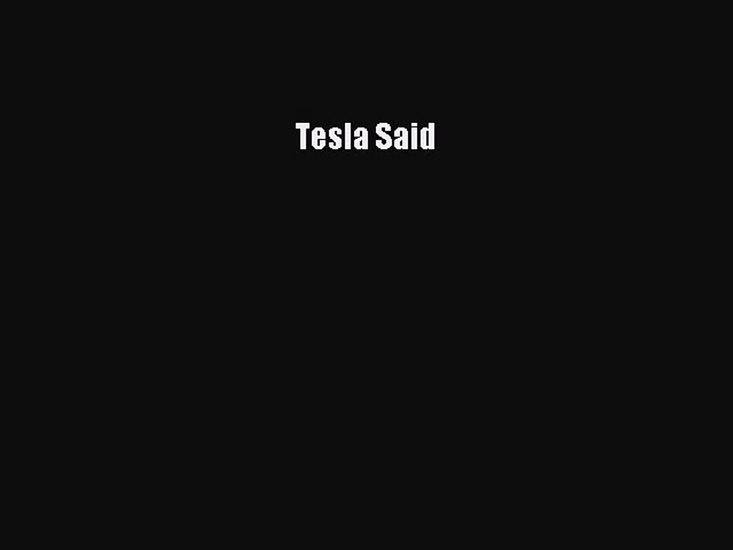 ⁣Download Tesla Said  EBook