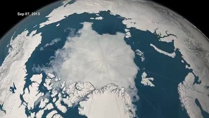 Imágenes de cómo ha disminuido la capa de hielo invernal del Ártico