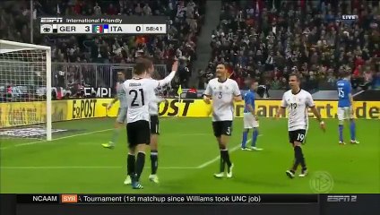 Germany 4-1  Italy - Highlights & Goals  29-03-2016 HD