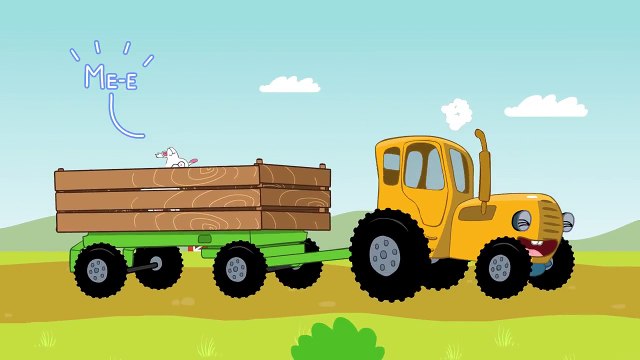 Песни для детей - Едет трактор - Мультик про машин�