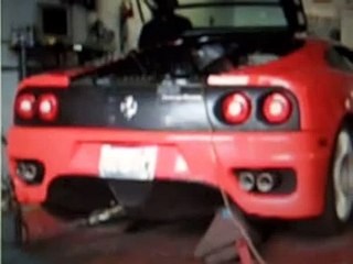 ferrari 360 cs dyno run AMAZING exhaust note