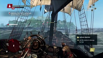 Assassin's Creed 4: Black Flag Naval Fort Gameplay