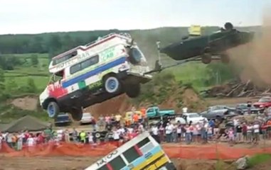 Epic Redneck RV Jump While Pulling a Boat