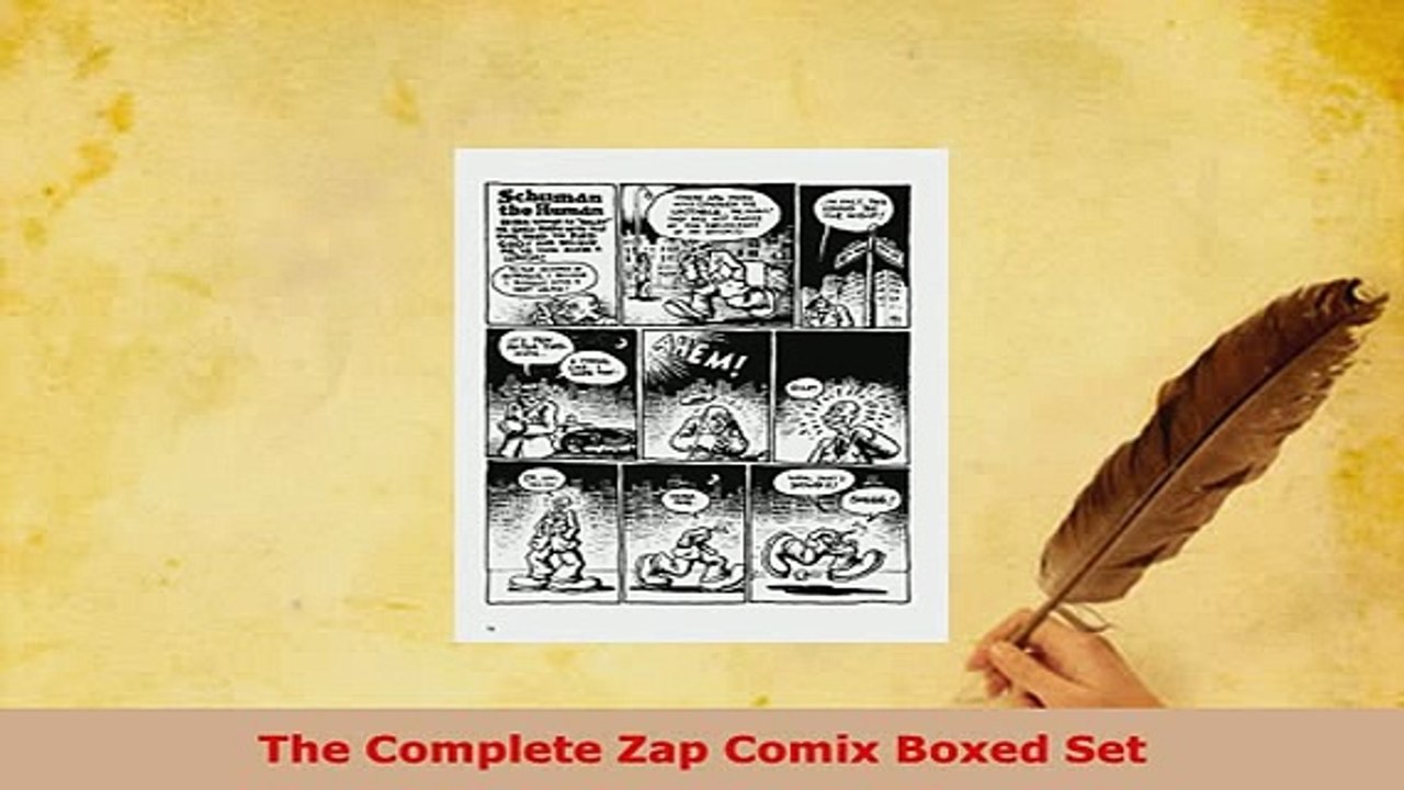 PDF  The Complete Zap Comix Boxed Set Read Full Ebook