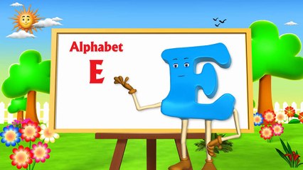 Letter E Song - 3D Animation Learning English Alphabet ABC Songs For children