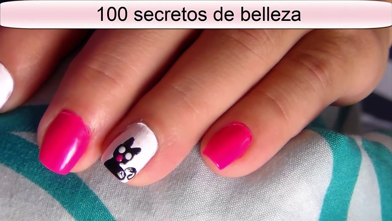 nail art desing cat
