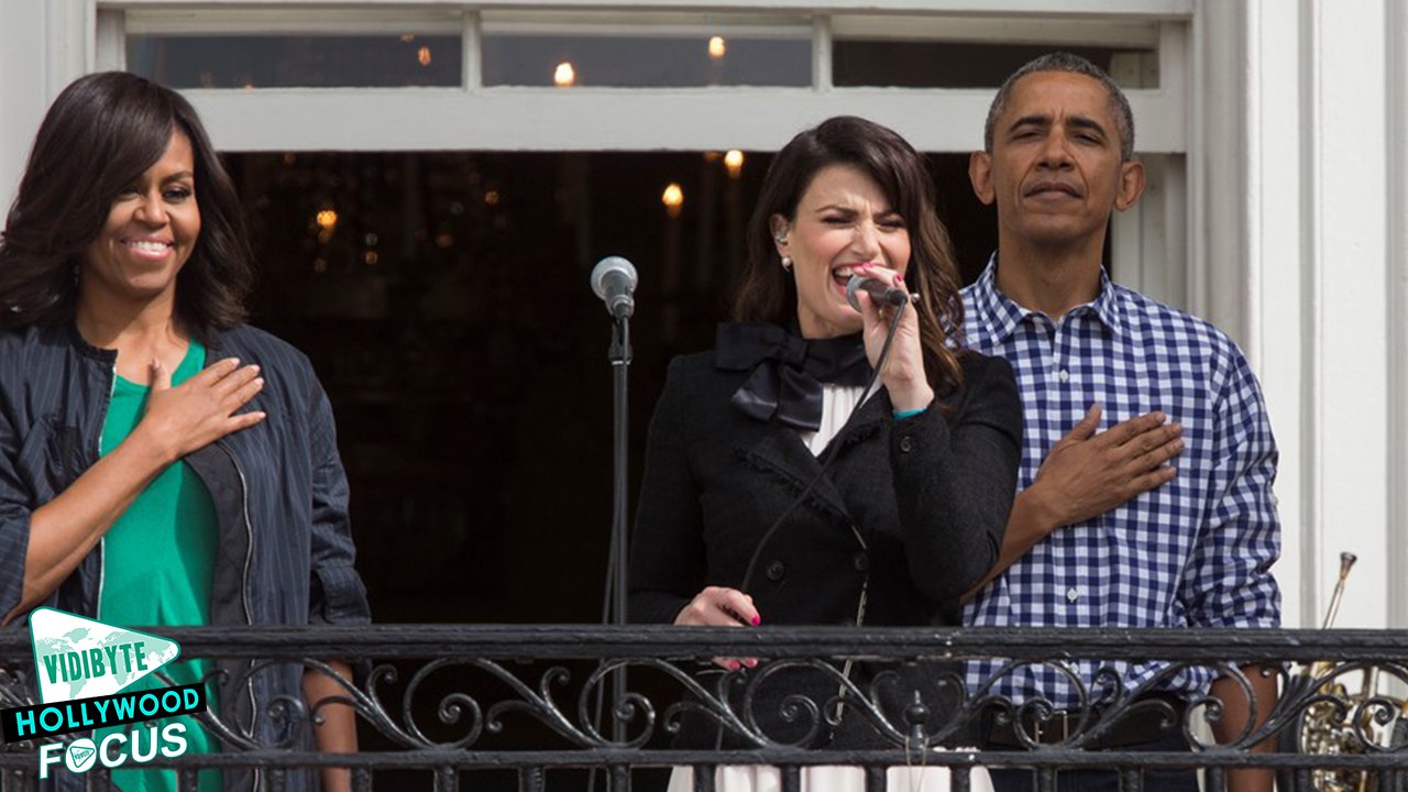 Idina Menzel Sings National Anthem at White House Easter Egg Roll