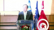 Ban calls on Tunisia to get young people into work
