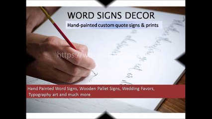 Hand Painted Word Signs and Pallet Signs from Word Signs Decor