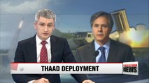 U.S. says THAAD deployment necessary to counter N. Korea's threats