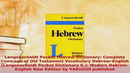 Download  Langenscheidt Pocket Hebrew Dictionary Complete Coverage of Old Testament Vocabulary PDF Online