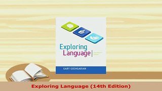PDF  Exploring Language 14th Edition Read Online