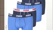 PUMA Caballero BASIC Boxershort Calzoncillos Pack de 4 en todos los colores - L Algodón azul/navy/azul/navy