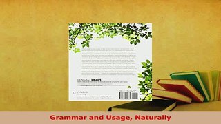 PDF  Grammar and Usage Naturally Download Online