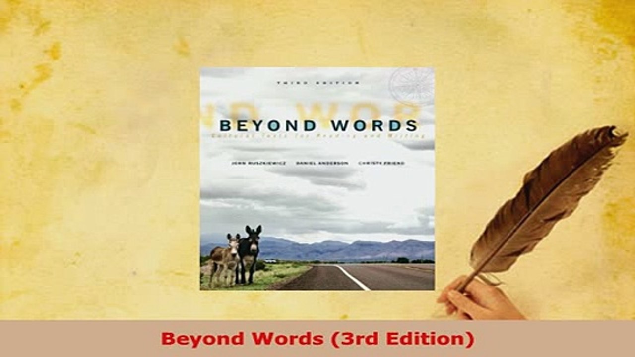 Download  Beyond Words 3rd Edition Read Online