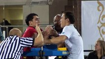 World Armwrestling Championship 2011 - Dzitiev vs Raikhanov (Right Hand)